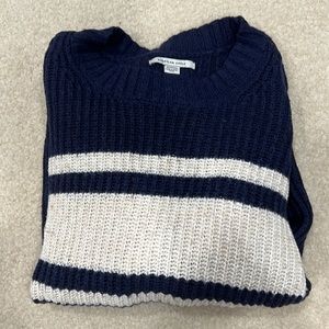 American Eagle XS blue and white knit sweater